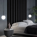 Modern Minimalist Round Ball Iron Glass 1-light Pendant Light For Living Room