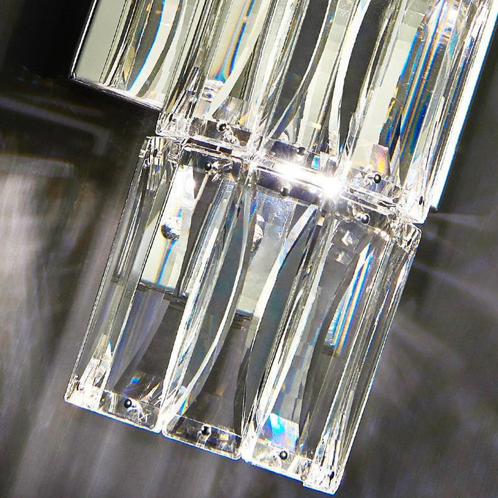 Minimalist Rectangular Stainless Steel 6-Light Wall Sconce