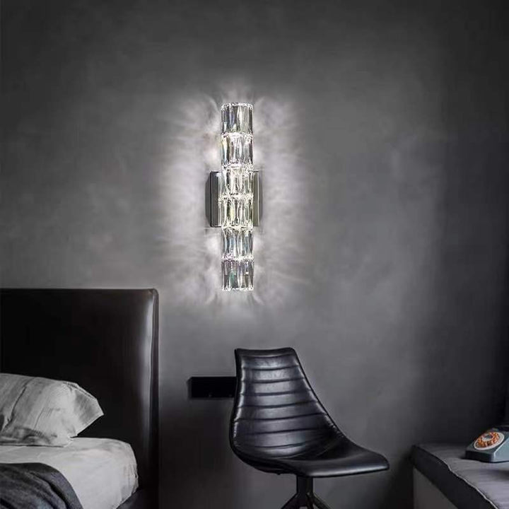 Minimalist Rectangular Stainless Steel 6-Light Wall Sconce