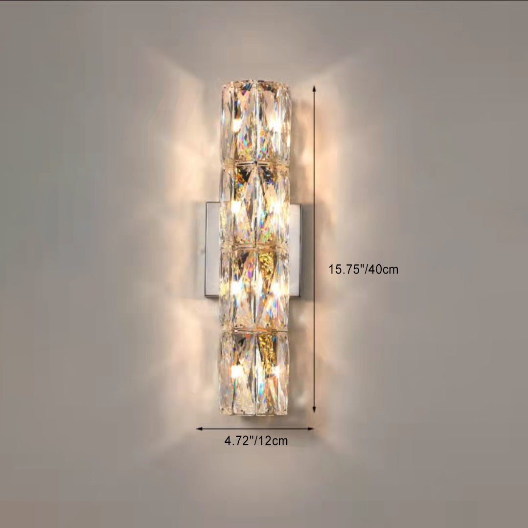 Minimalist Rectangular Stainless Steel 6-Light Wall Sconce