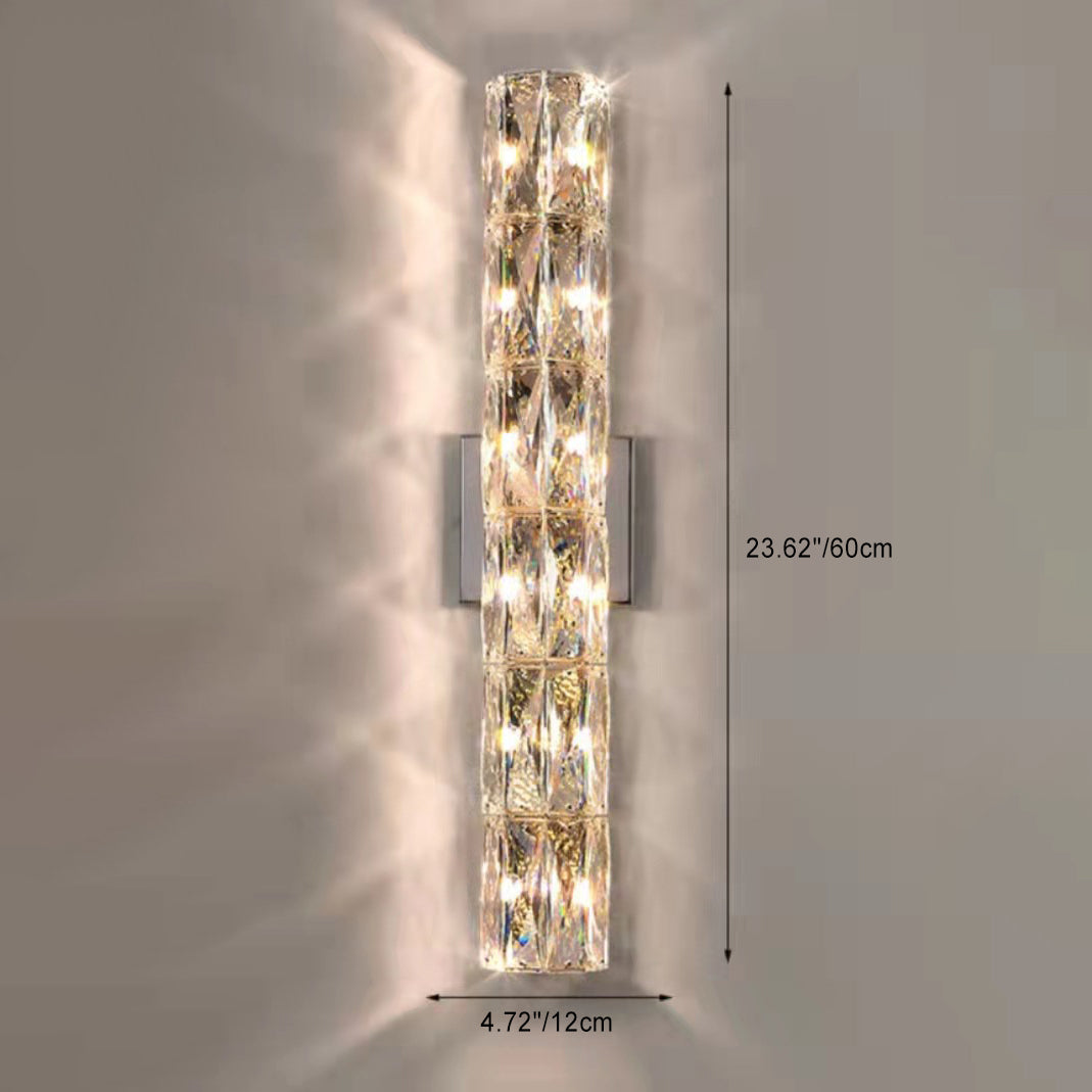 Minimalist Rectangular Stainless Steel 6-Light Wall Sconce