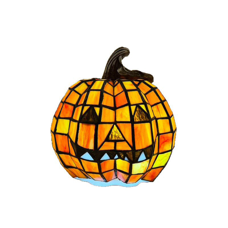 Pumpkin Glass Kids Night Light Lamp
