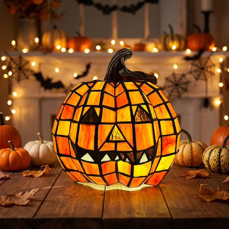 Pumpkin Glass Kids Night Light Lamp