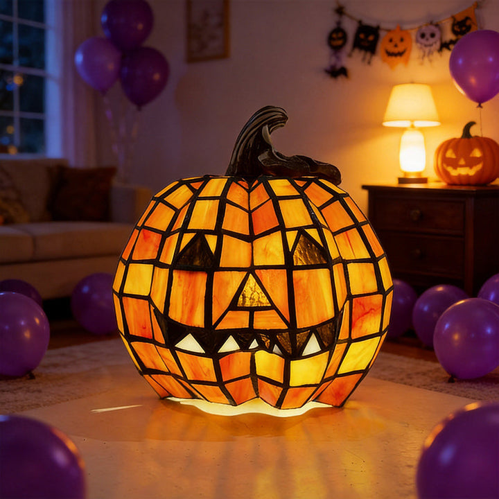 Pumpkin Glass Kids Night Light Lamp