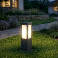 Modern Minimalist Waterproof Metal & PC Pillar 1-Light Outdoor Light Landscape Lighting For Garden & Outdoor Patio