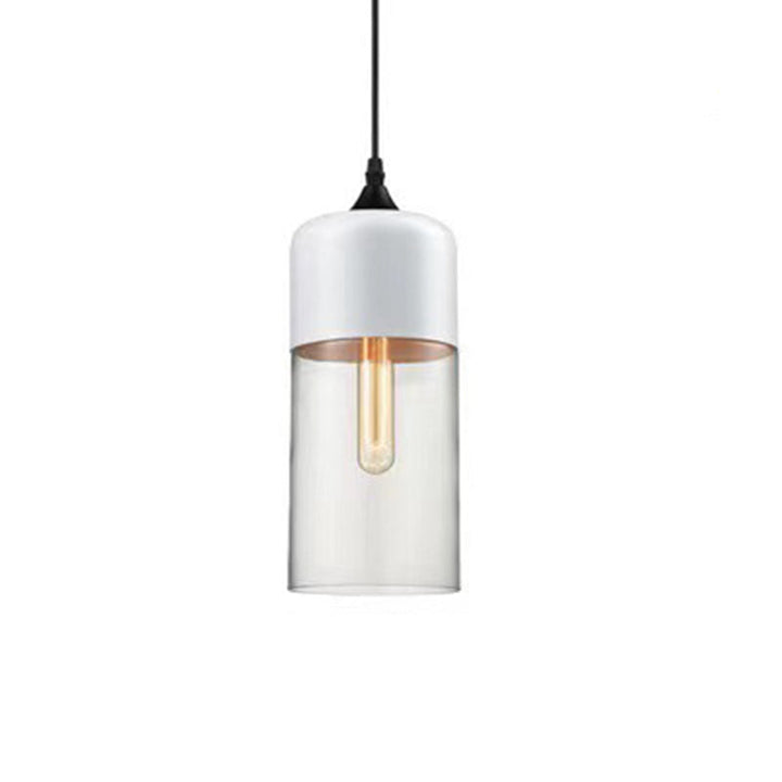 Contemporary Cylinder Glass Pendant Light