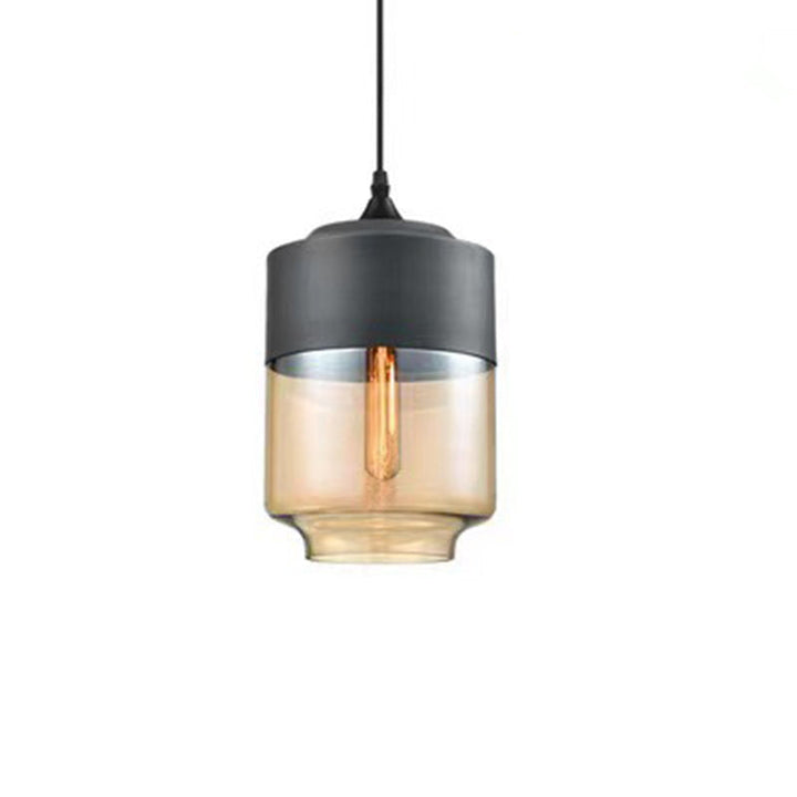 Contemporary Cylinder Glass Pendant Light