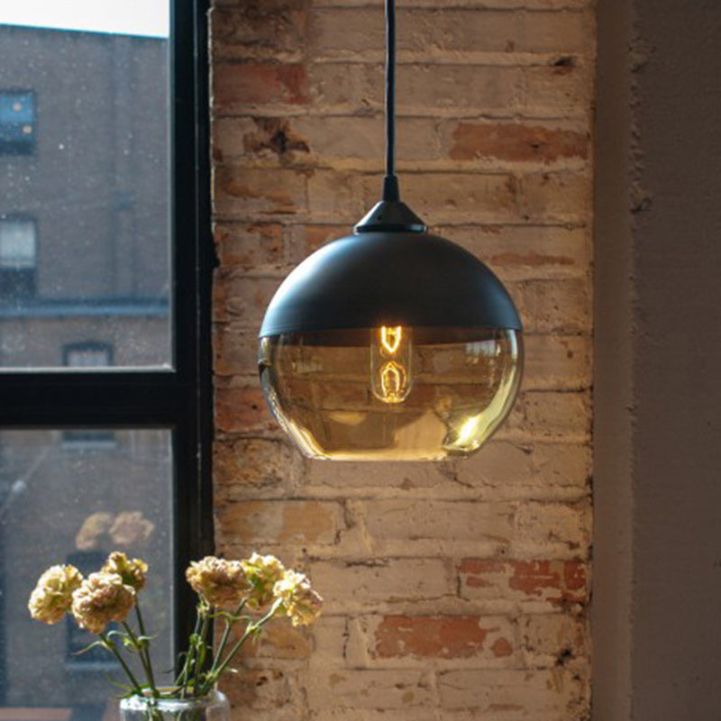Contemporary Cylinder Glass Pendant Light