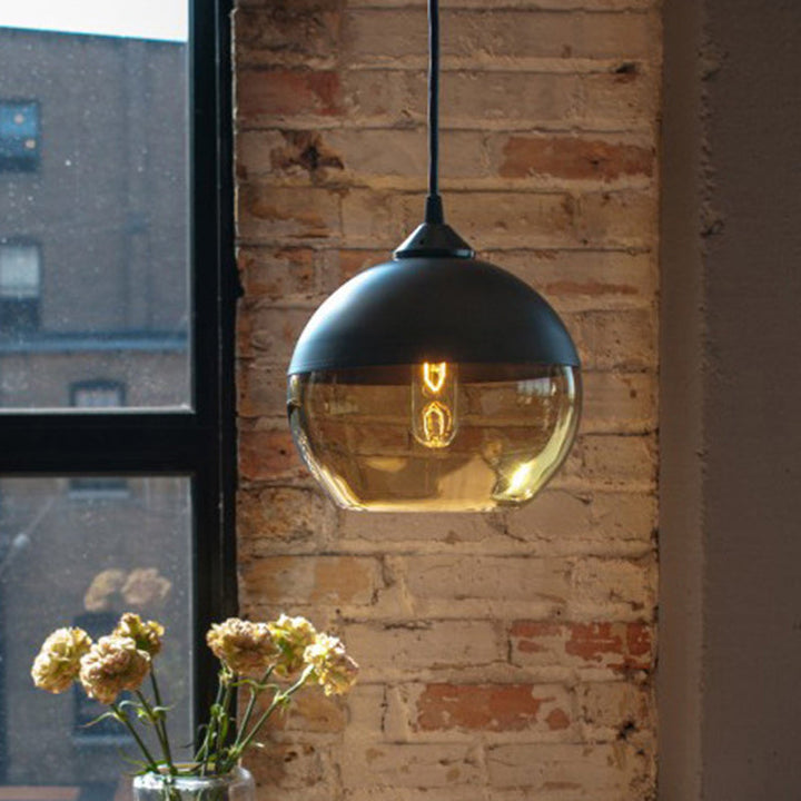Contemporary Cylinder Glass Pendant Light