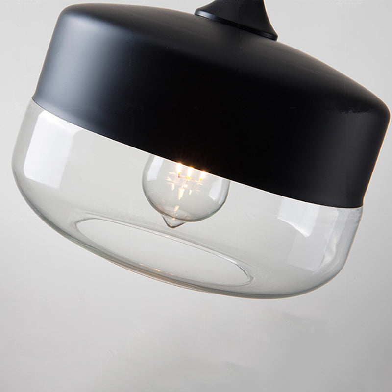 Contemporary Cylinder Glass Pendant Light
