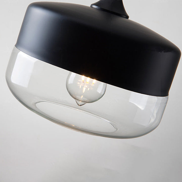 Contemporary Cylinder Glass Pendant Light