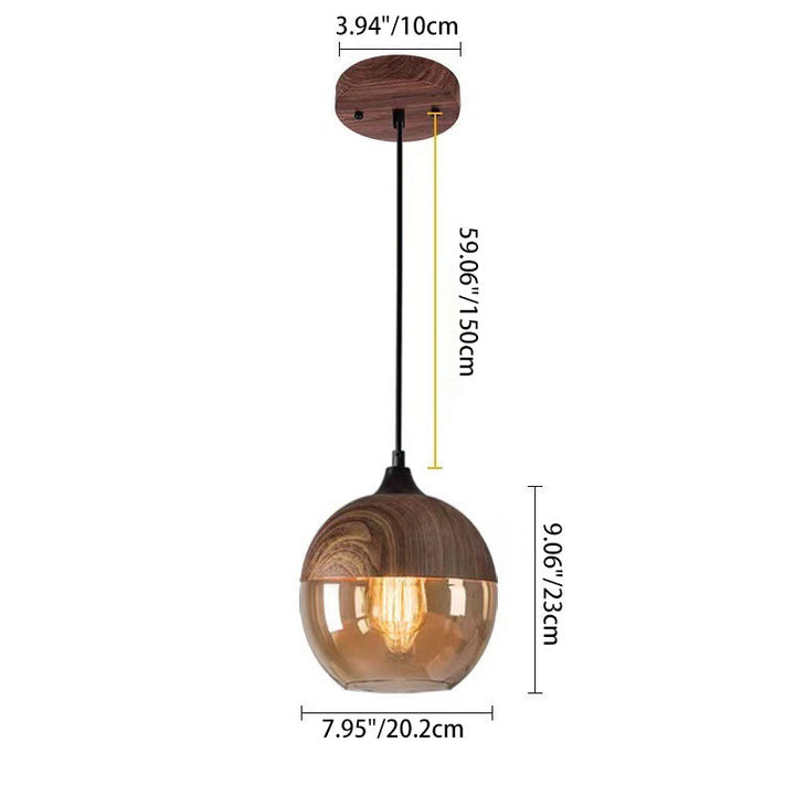 Contemporary Cylinder Glass Pendant Light