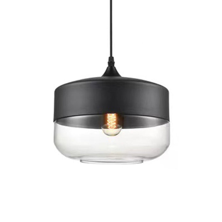 Contemporary Cylinder Glass Pendant Light