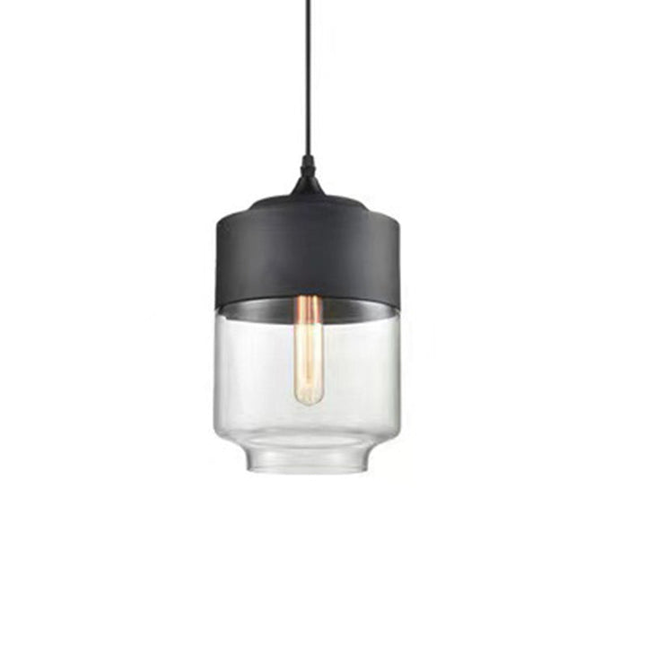Contemporary Cylinder Glass Pendant Light