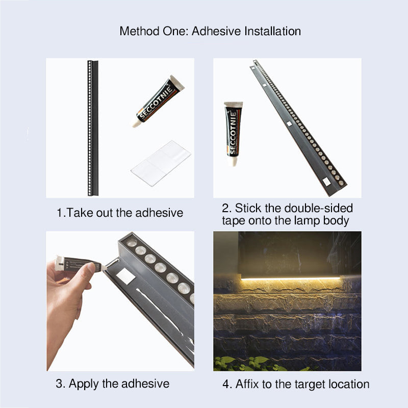 Minimalist Tempered Glass Waterproof LED Wall Lamp