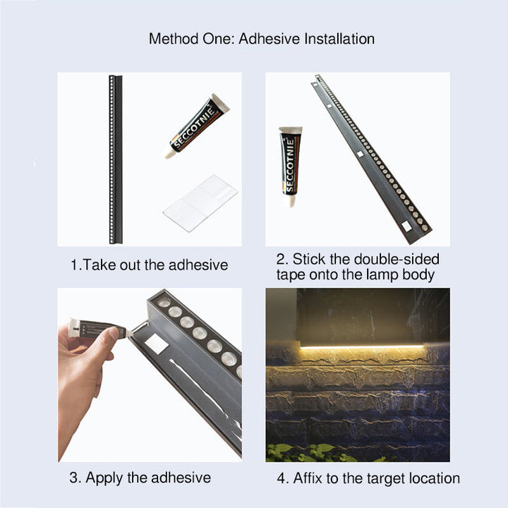 Minimalist Tempered Glass Waterproof LED Wall Lamp