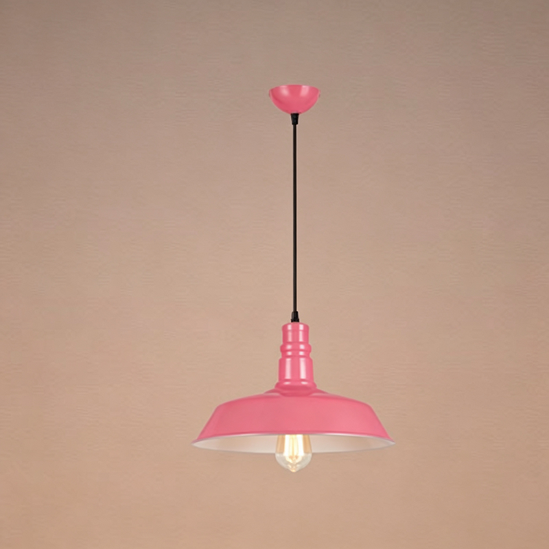 Contemporary Round Iron Pendant Light