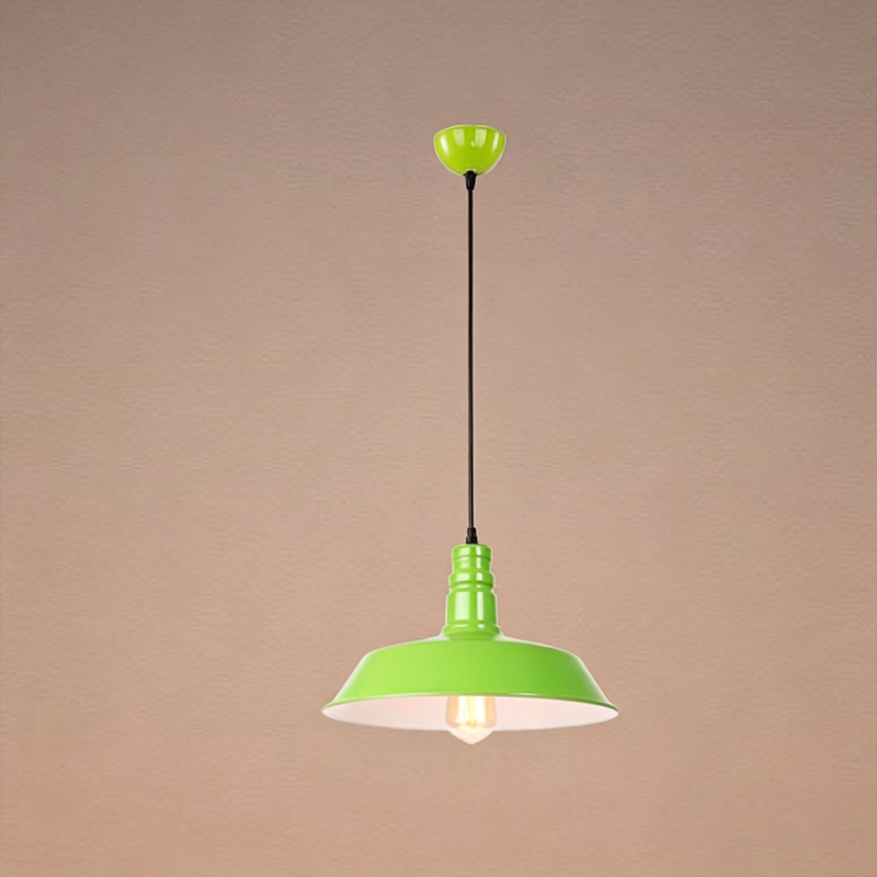 Contemporary Round Iron Pendant Light
