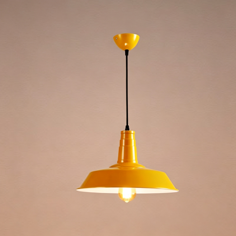 Contemporary Round Iron Pendant Light