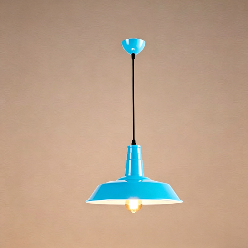 Contemporary Round Iron Pendant Light