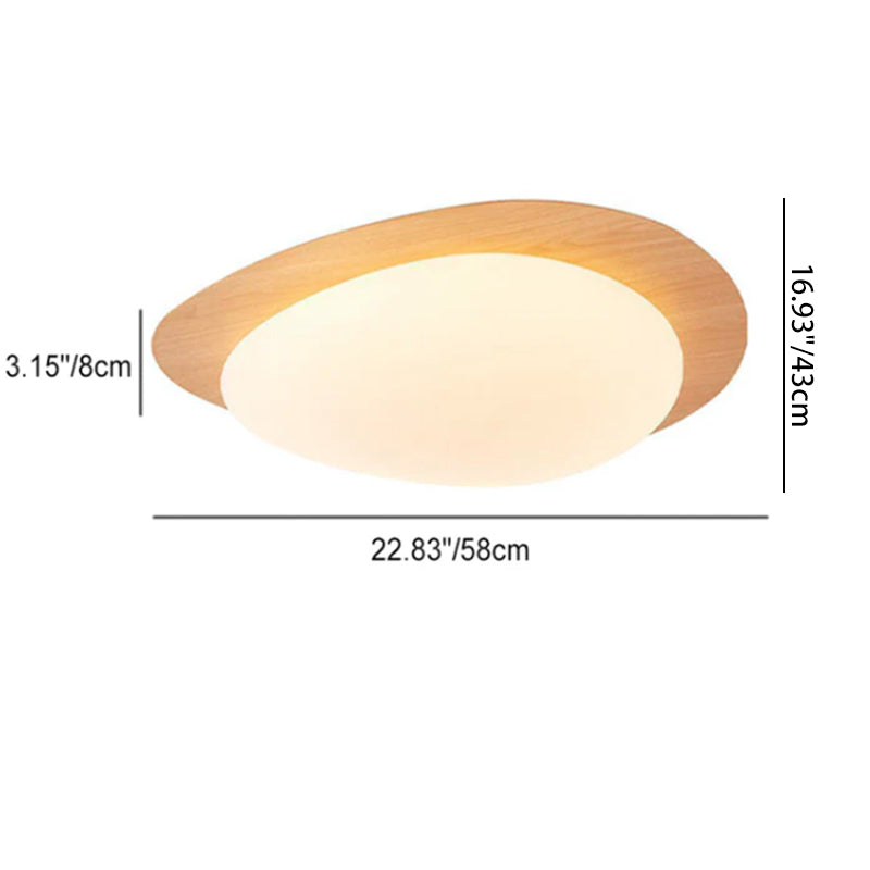 Contemporary Scandinavian Pebble Shape Iron Acrylic LED Flush Mount Ceiling Light For Bedroom