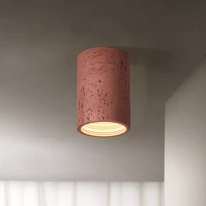 Traditional Column Resin LED Flush Mount Ceiling Light