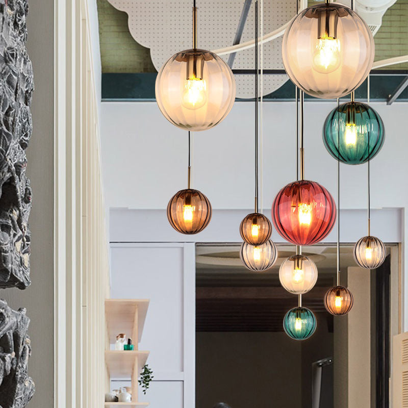 Minimalist Spherical Glass Pendant Light