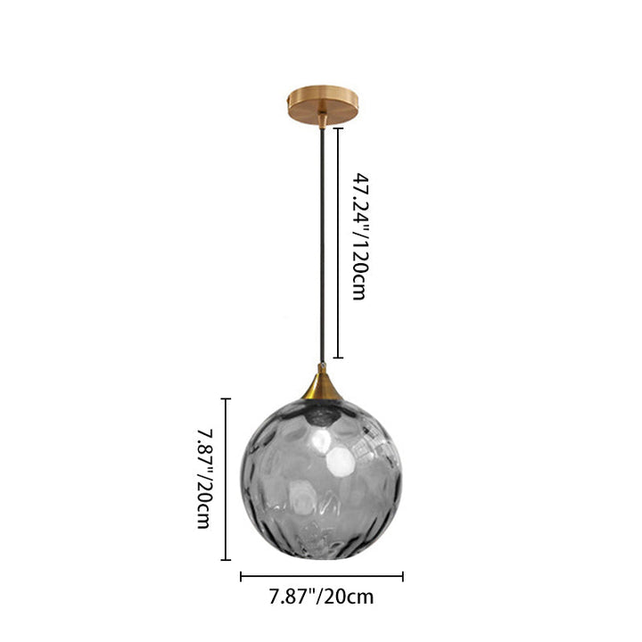 Minimalist Spherical Glass Pendant Light