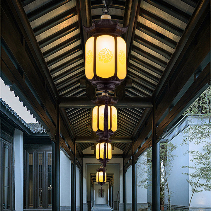 Traditional Lantern Aluminum Waterproof Pendant Light