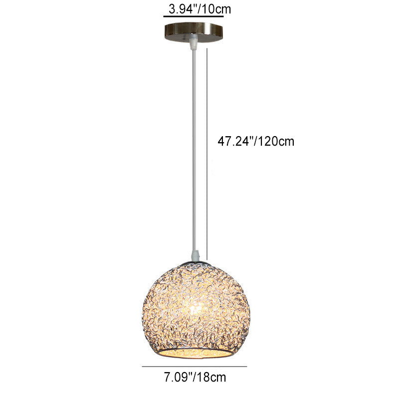 Art Deco Dome Aluminum Pendant Light