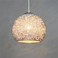 Modern Art Deco Orb Dome Aluminum 1-Light Pendant Light For Living Room