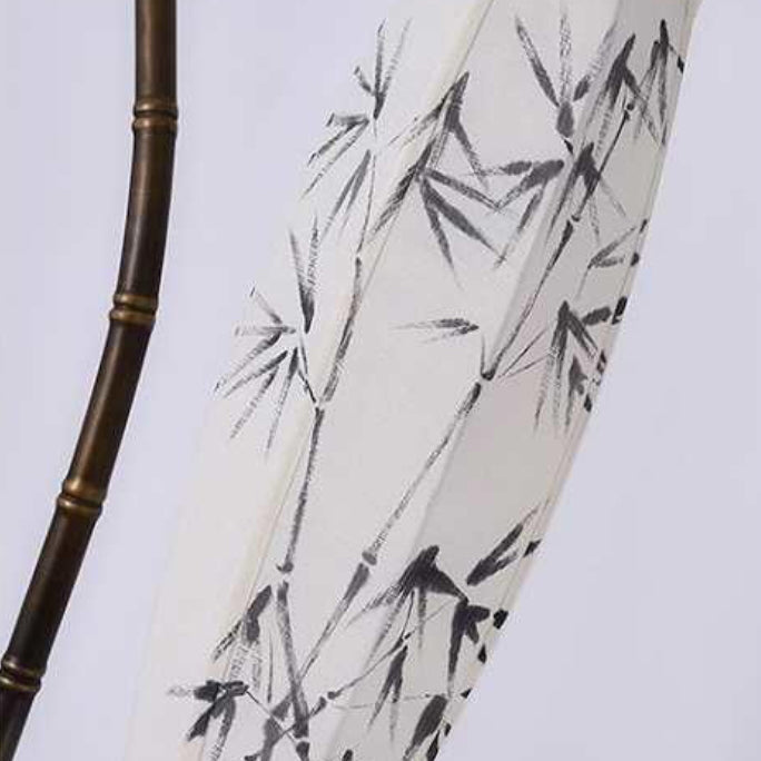 Traditional Rectangular Bamboo Floor Lamp