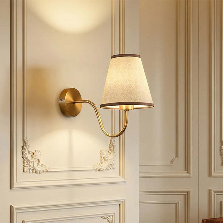 Contemporary Curved Fabric Wall Sconce