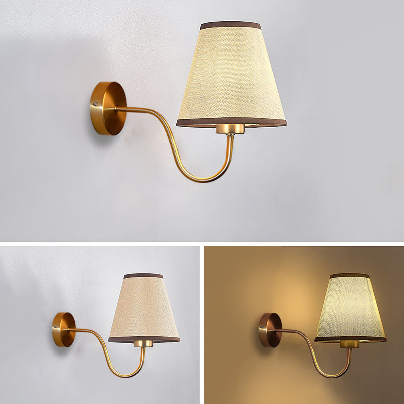 Contemporary Curved Fabric Wall Sconce