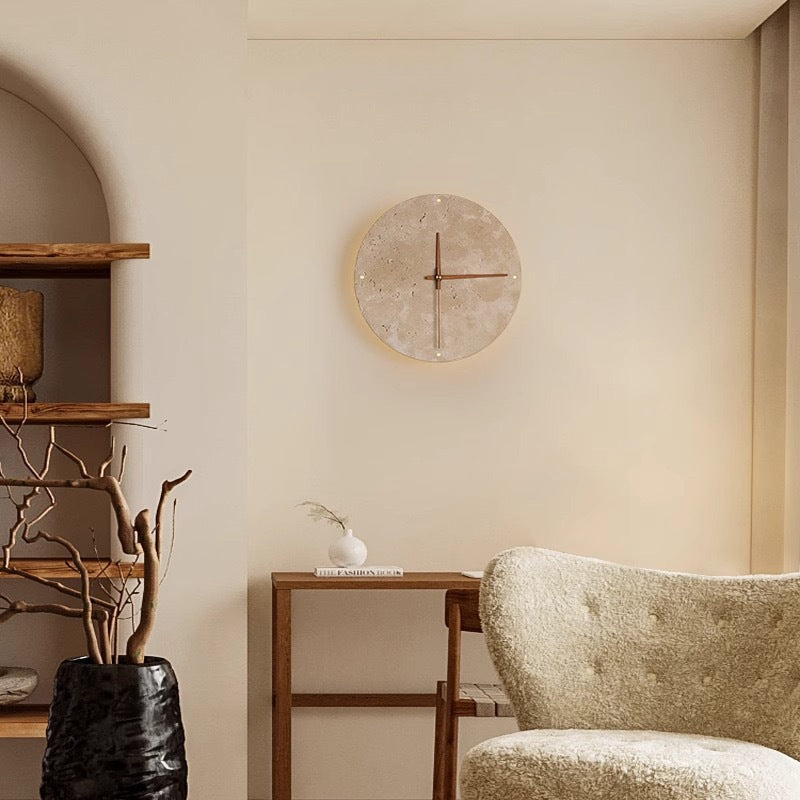 Minimalist Round Wooden LED Wall Sconce