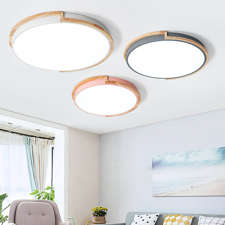 Contemporary Round Acrylic LED Flush Mount Ceiling Light 2