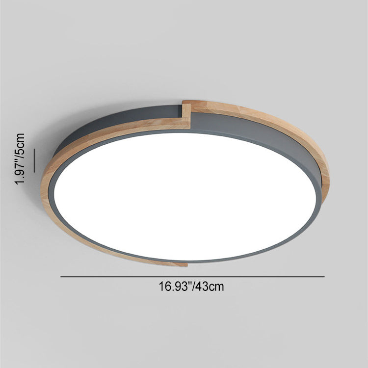 Contemporary Round Acrylic LED Flush Mount Ceiling Light 2