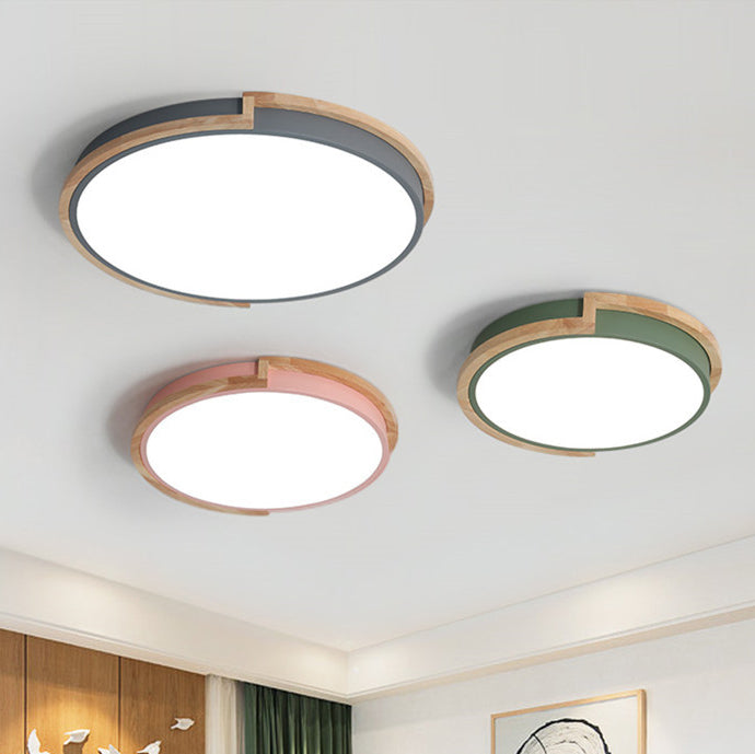 Contemporary Round Acrylic LED Flush Mount Ceiling Light 2
