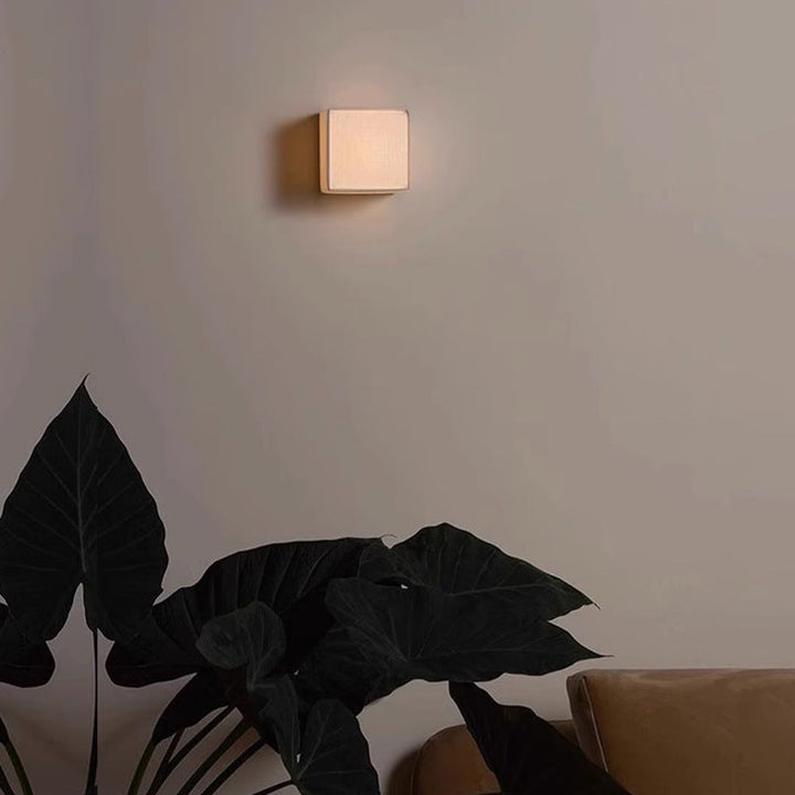 Traditional Square Fabric LED Wall Sconce