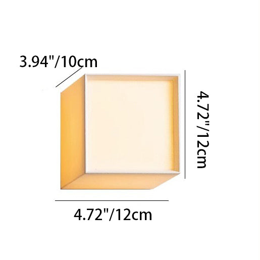 Traditional Square Fabric LED Wall Sconce