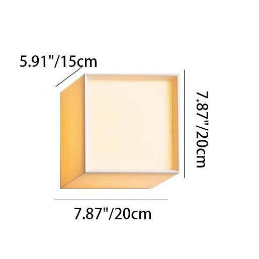 Traditional Square Fabric LED Wall Sconce