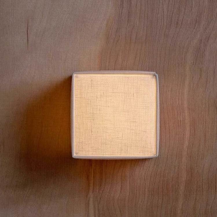 Traditional Square Fabric LED Wall Sconce