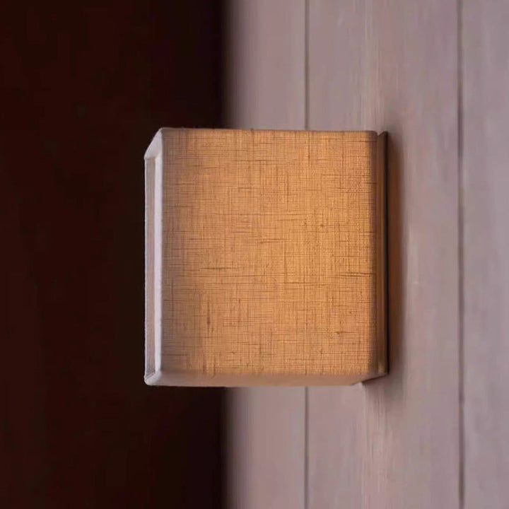 Traditional Square Fabric LED Wall Sconce