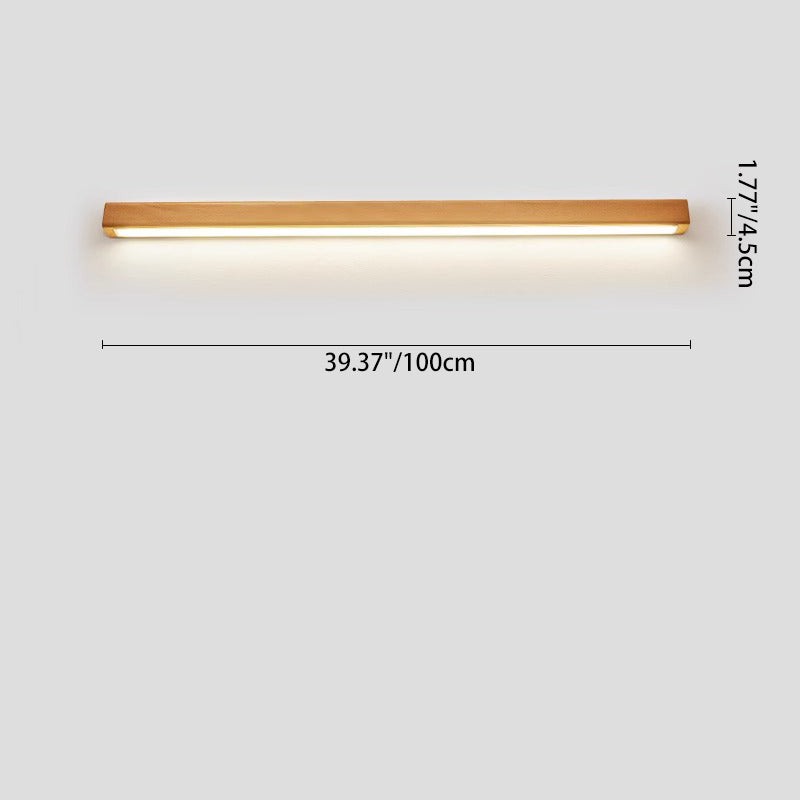 Simple Solid Wood LED Wall Sconce