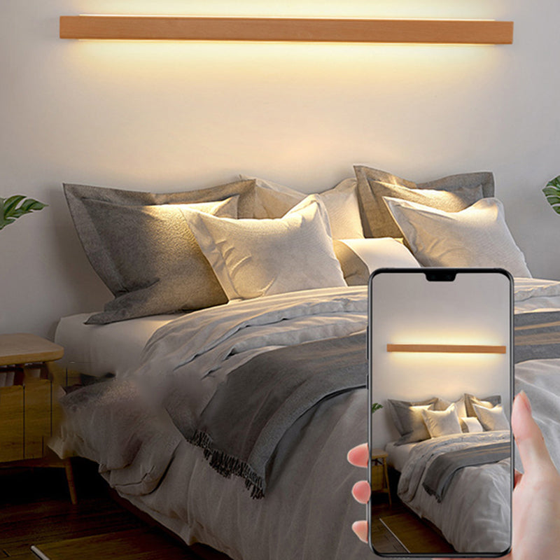 Simple Solid Wood LED Wall Sconce