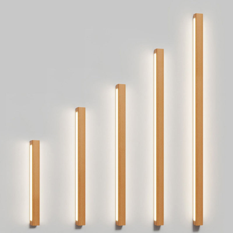 Simple Solid Wood LED Wall Sconce
