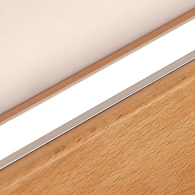 Simple Solid Wood LED Wall Sconce