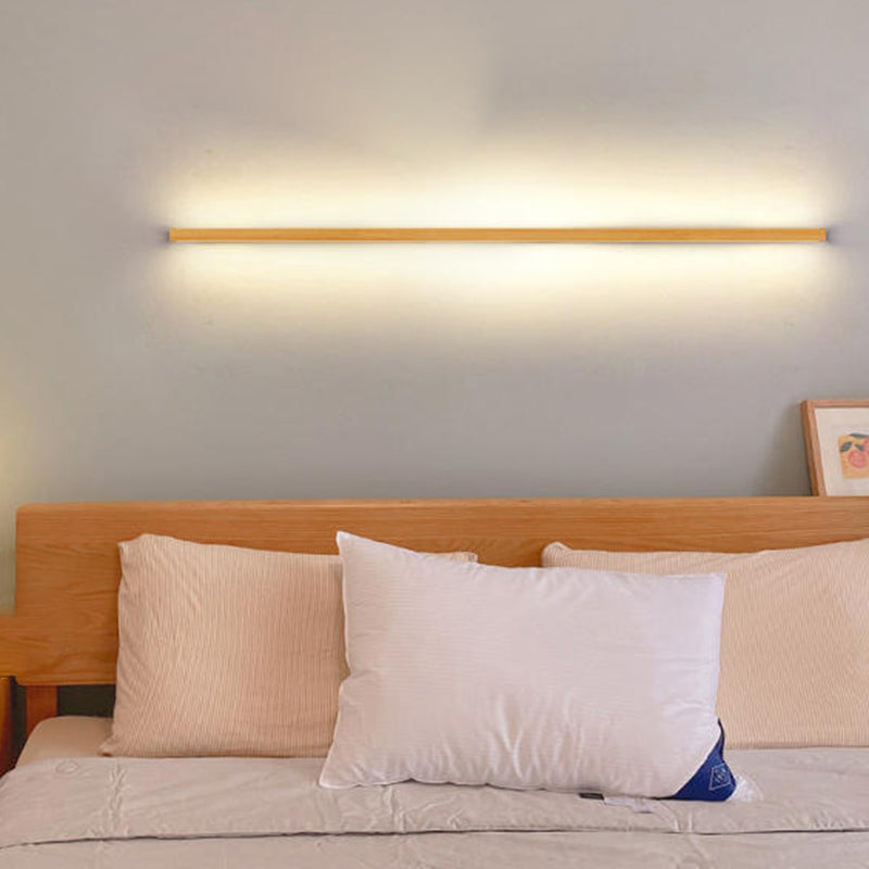 Simple Solid Wood LED Wall Sconce