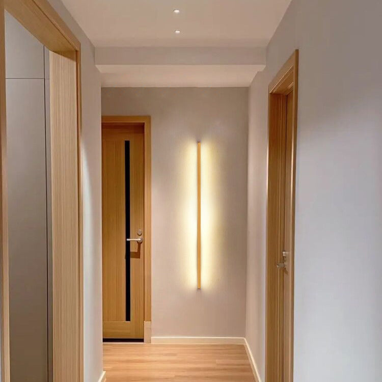 Simple Solid Wood LED Wall Sconce