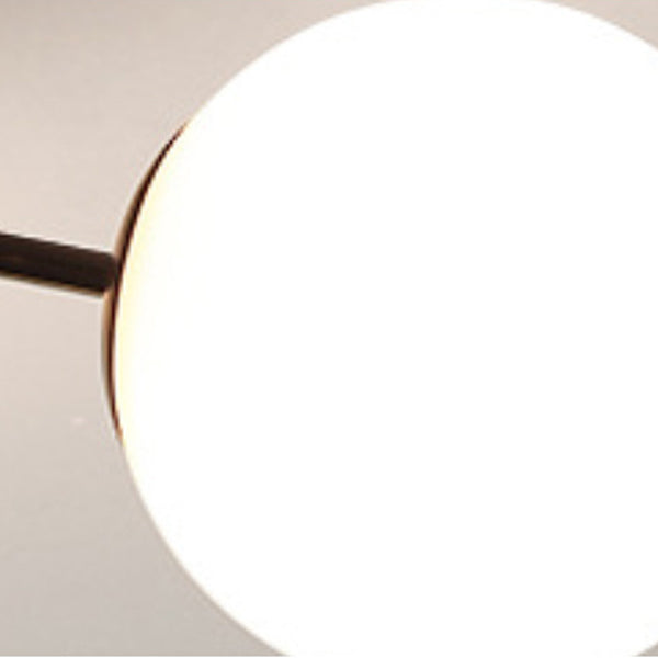 Minimalist Curved Glass 5-Light Semi-Flush Ceiling Light
